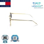 Tommy Hilfiger Green Round Sunglasses Full Rim Gold Frame (TH 873PL C1 S)