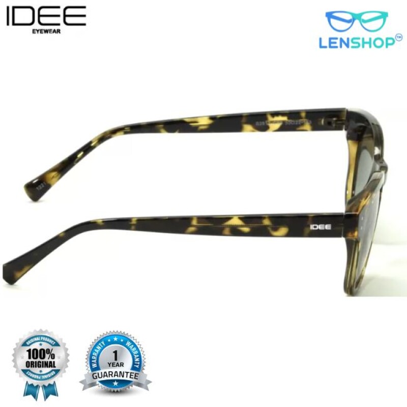 Buy IDEE Green Gradient Lens Rectangular Sunglass Full Rim Shiny Black  Frame (58) Online