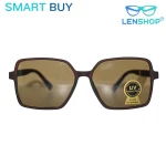 LENSHOP SMART BUY square shape polarized brown sunglasses