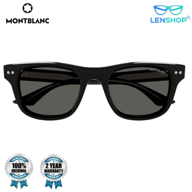 Montblanc  MB0254S black polarised wayfarer