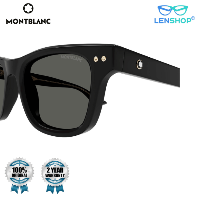 Montblanc  MB0254S black polarised wayfarer