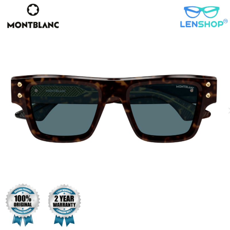 MONTBLANC MB0253S rectangular box type luxury sunglass 002/003