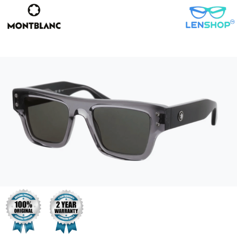 MONTBLANC MB0253S rectangular box type luxury sunglass 002/003