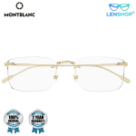 Montblanc MB0241O golden rimless titanium