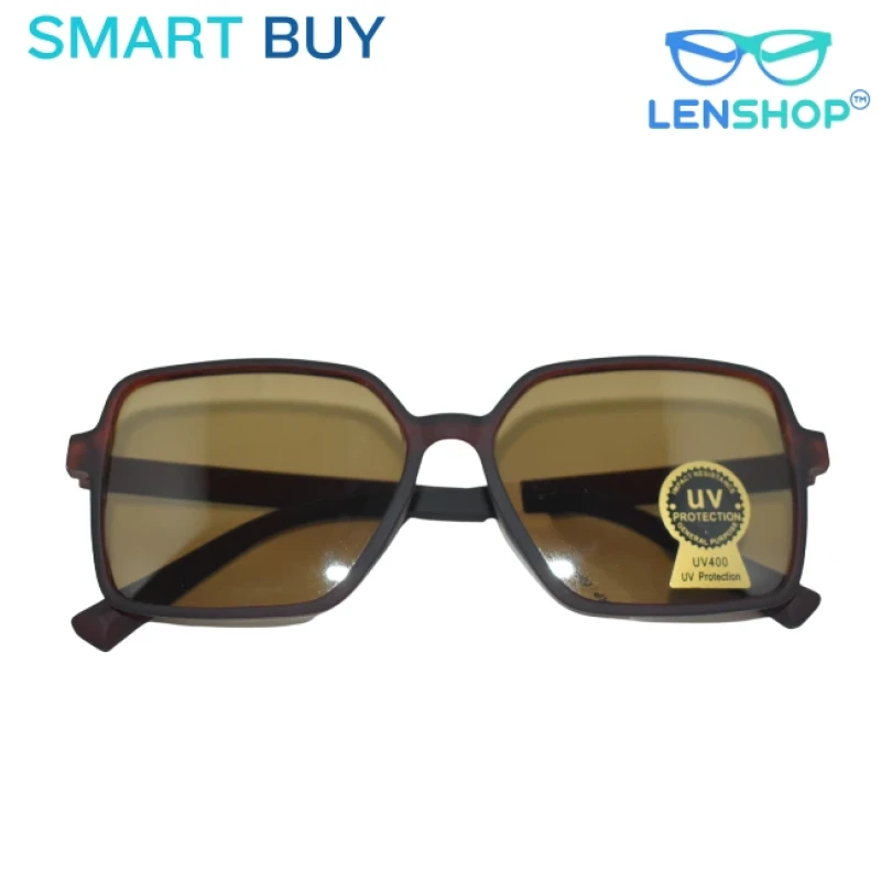 LENSHOP SMART BUY square shape polarized brown sunglasses