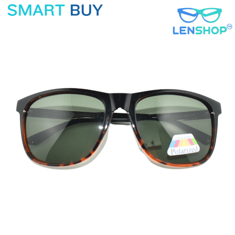 Lenshop smart polarised wayfarer with  green lenses