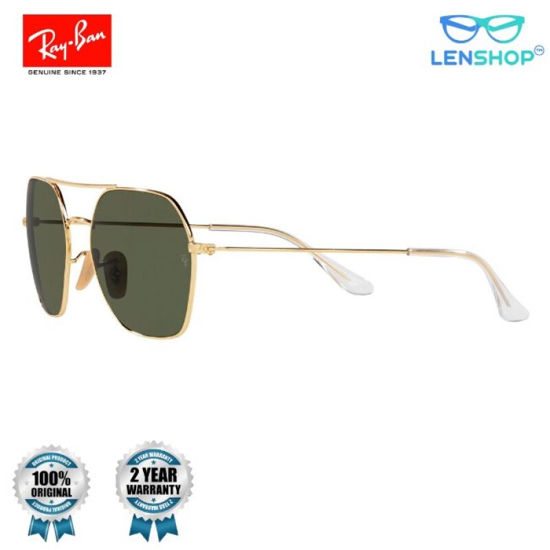 Ray-Ban 0RB3676I Green Icons Square Sunglasses