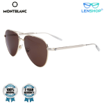 MB0235S Gold aviator with brown glasses