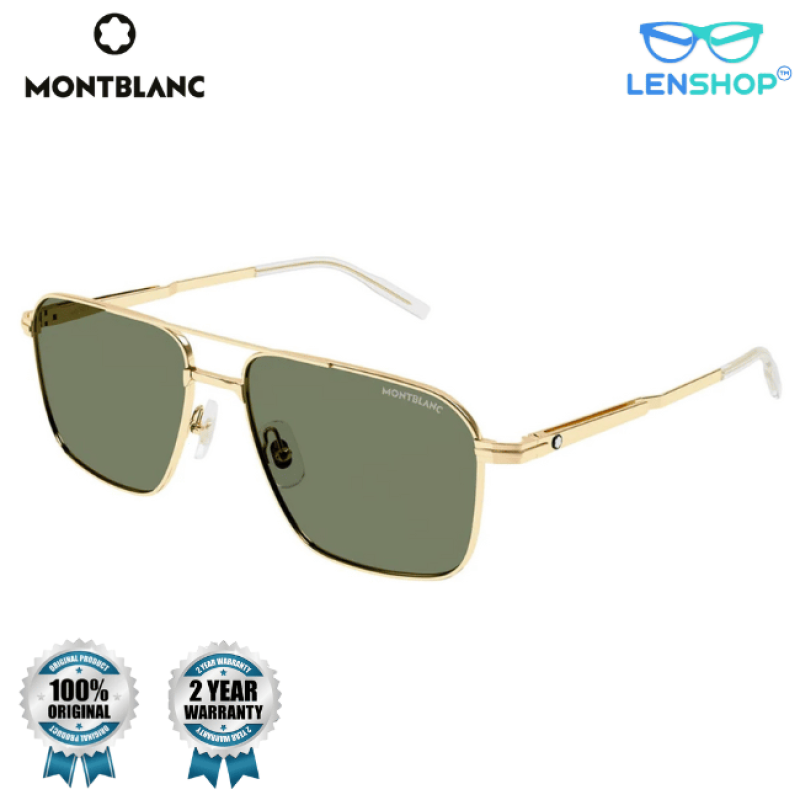 Montblanc MB0278S Golden green aviators