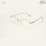 LS-FLOAT women half rim Titanium eye frame pink