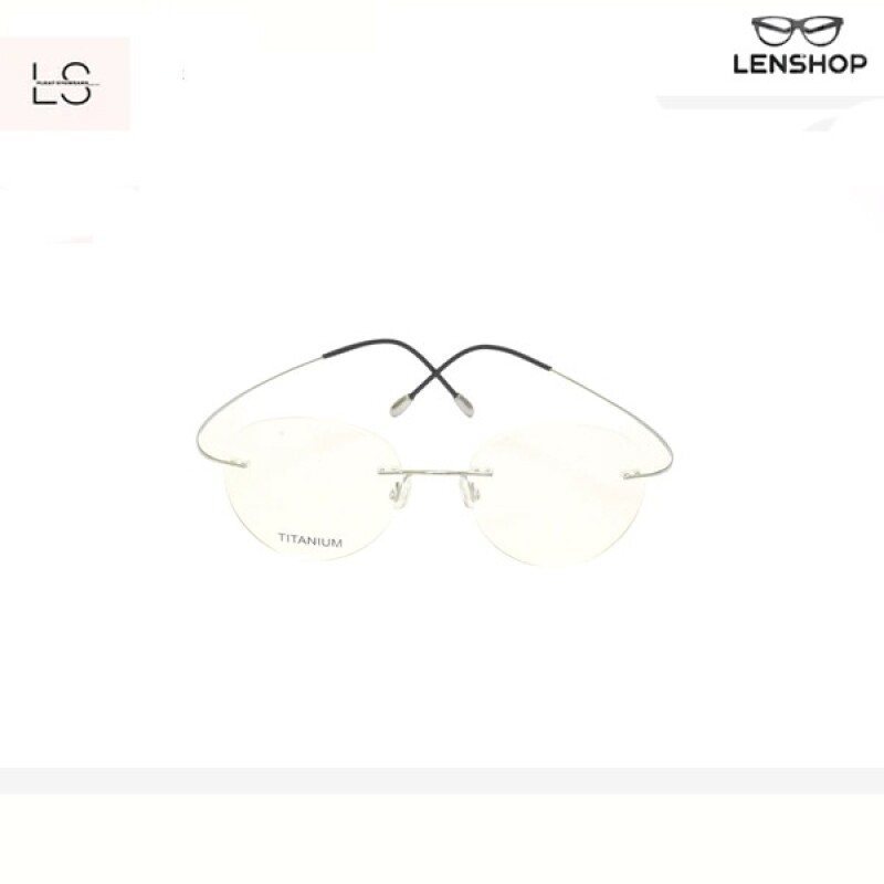 LS -FLOAT extremely light silver rimless frame