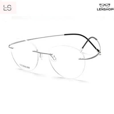 LS -FLOAT extremely light silver rimless frame