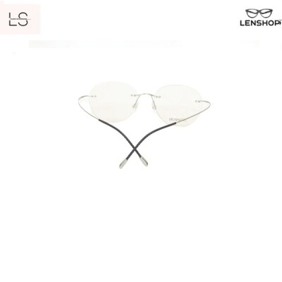 LS -FLOAT extremely light silver rimless frame